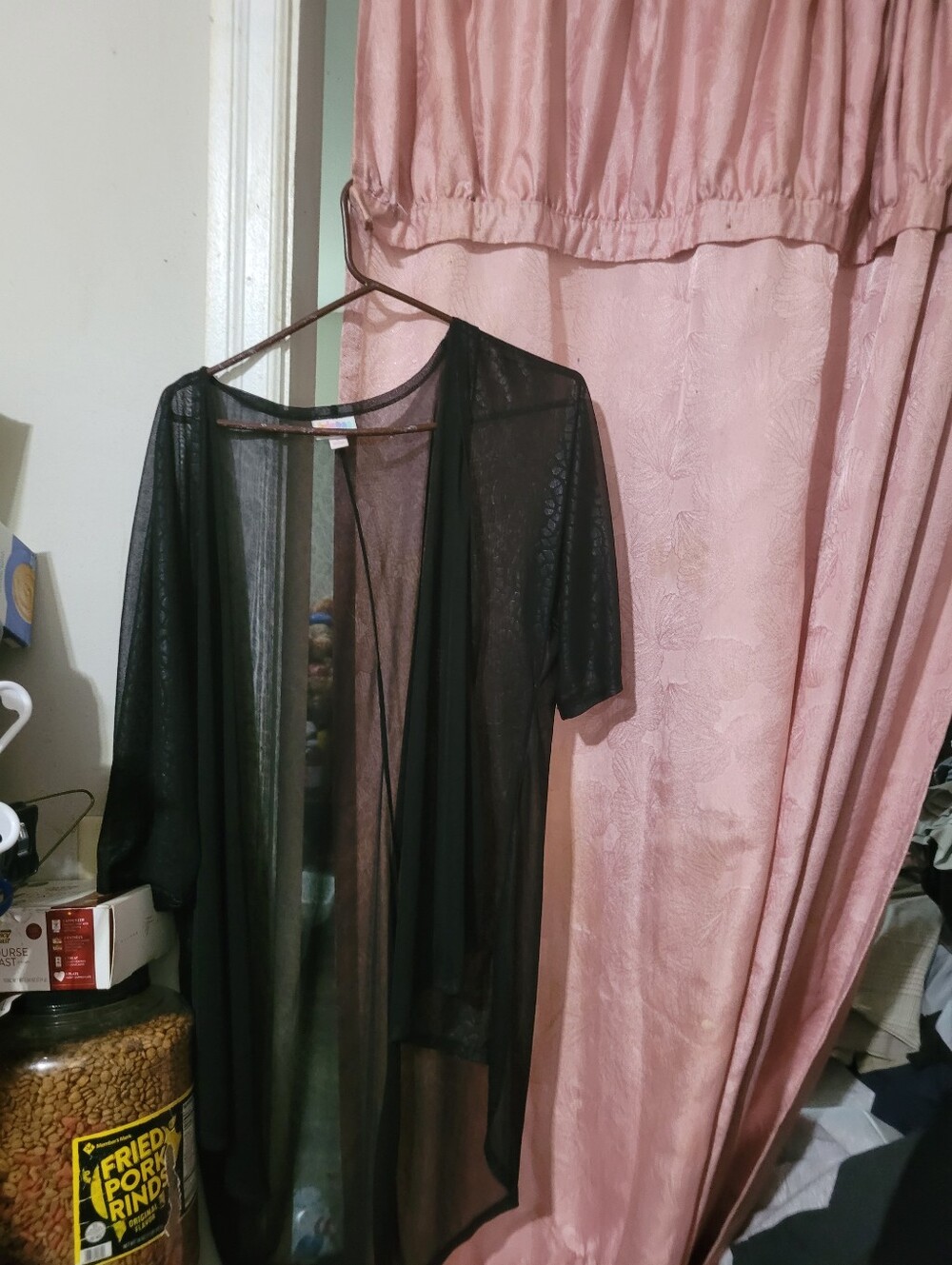 LuLaRoe Sheer Black Kimono Cover-Up